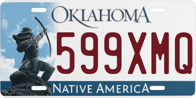 OK license plate 599XMQ