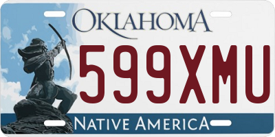 OK license plate 599XMU