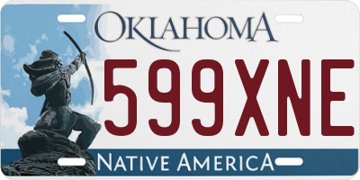 OK license plate 599XNE