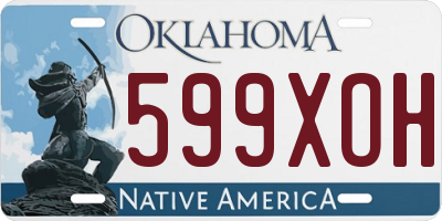 OK license plate 599XOH