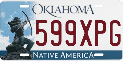 OK license plate 599XPG