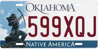 OK license plate 599XQJ