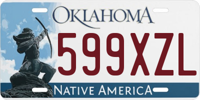 OK license plate 599XZL