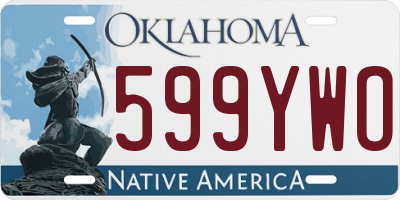 OK license plate 599YWO