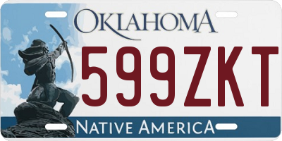 OK license plate 599ZKT