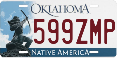 OK license plate 599ZMP