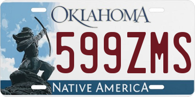 OK license plate 599ZMS