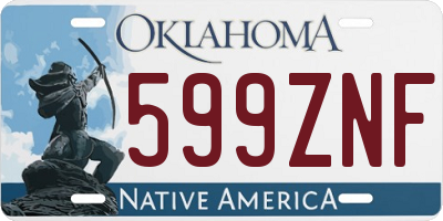 OK license plate 599ZNF