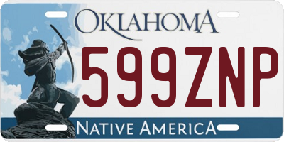 OK license plate 599ZNP