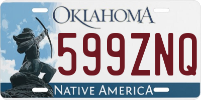 OK license plate 599ZNQ