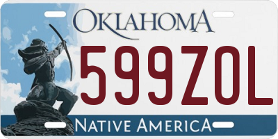 OK license plate 599ZOL