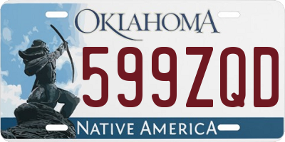 OK license plate 599ZQD