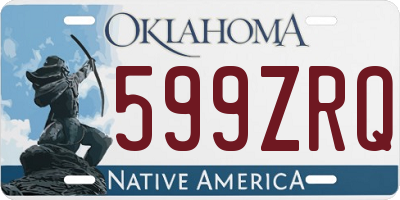 OK license plate 599ZRQ