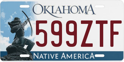 OK license plate 599ZTF