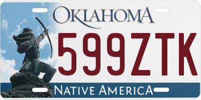 OK license plate 599ZTK