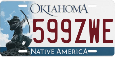 OK license plate 599ZWE