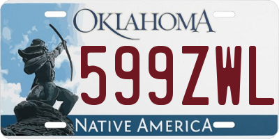 OK license plate 599ZWL