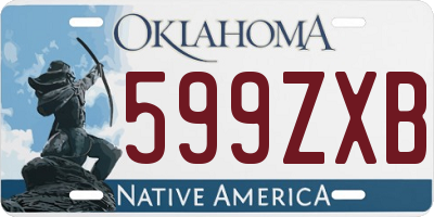 OK license plate 599ZXB