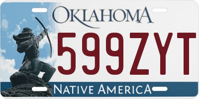 OK license plate 599ZYT