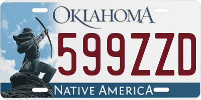 OK license plate 599ZZD