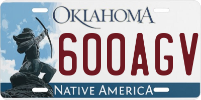 OK license plate 600AGV