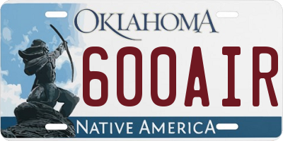 OK license plate 600AIR