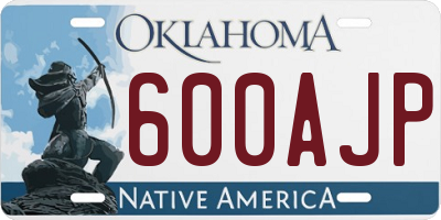 OK license plate 600AJP