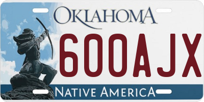OK license plate 600AJX