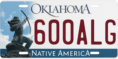 OK license plate 600ALG