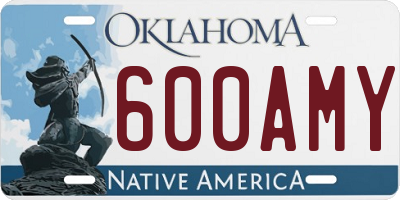 OK license plate 600AMY