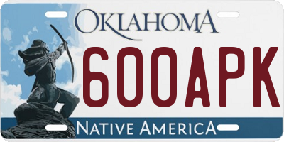 OK license plate 600APK
