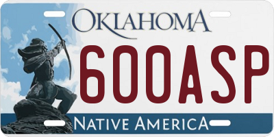 OK license plate 600ASP