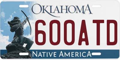 OK license plate 600ATD