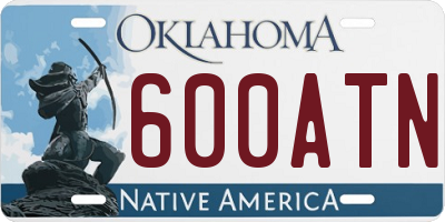 OK license plate 600ATN