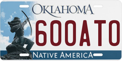 OK license plate 600ATO