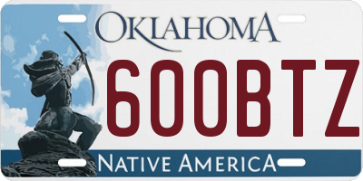 OK license plate 600BTZ