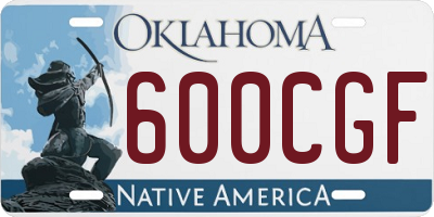 OK license plate 600CGF