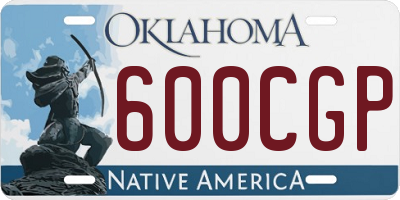 OK license plate 600CGP