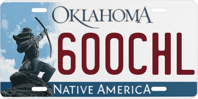 OK license plate 600CHL