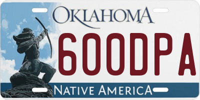 OK license plate 600DPA