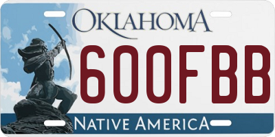 OK license plate 600FBB