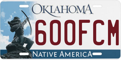 OK license plate 600FCM