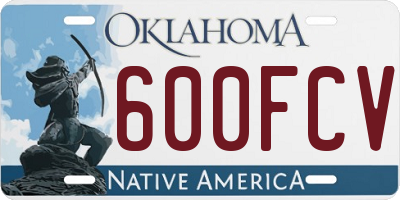 OK license plate 600FCV