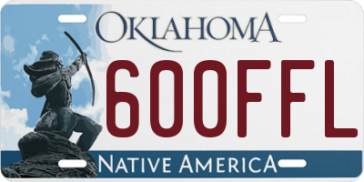 OK license plate 600FFL