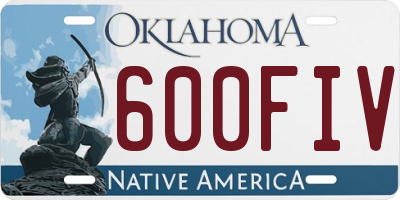 OK license plate 600FIV