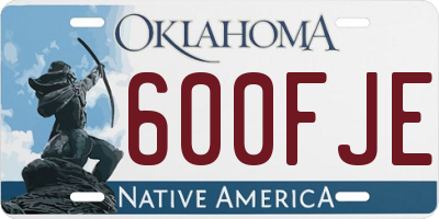 OK license plate 600FJE