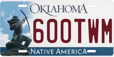 OK license plate 600TWM
