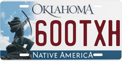 OK license plate 600TXH
