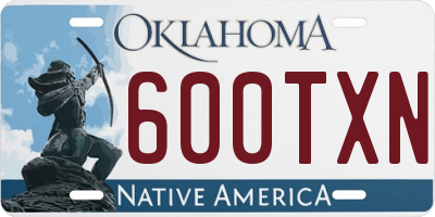 OK license plate 600TXN