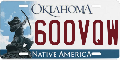 OK license plate 600VQW